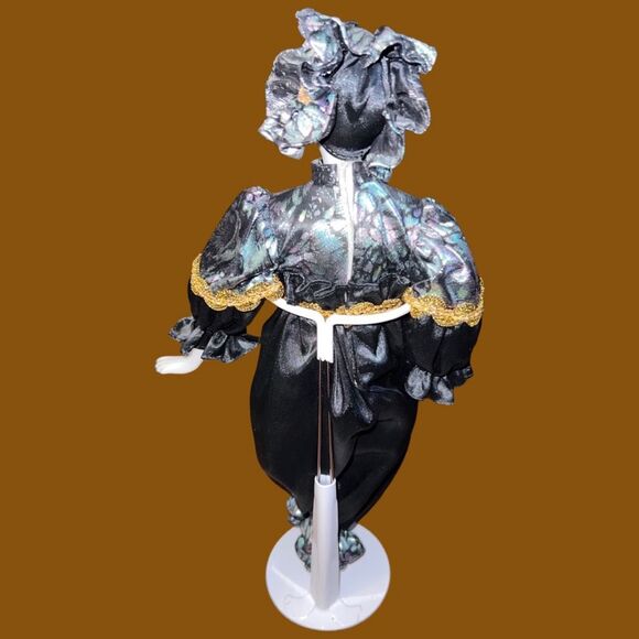 5 Harlequin Porcelain Clown Jester Doll Hands Feet Hand Painted Art W/ Stands 18 - Picture 5 of 16